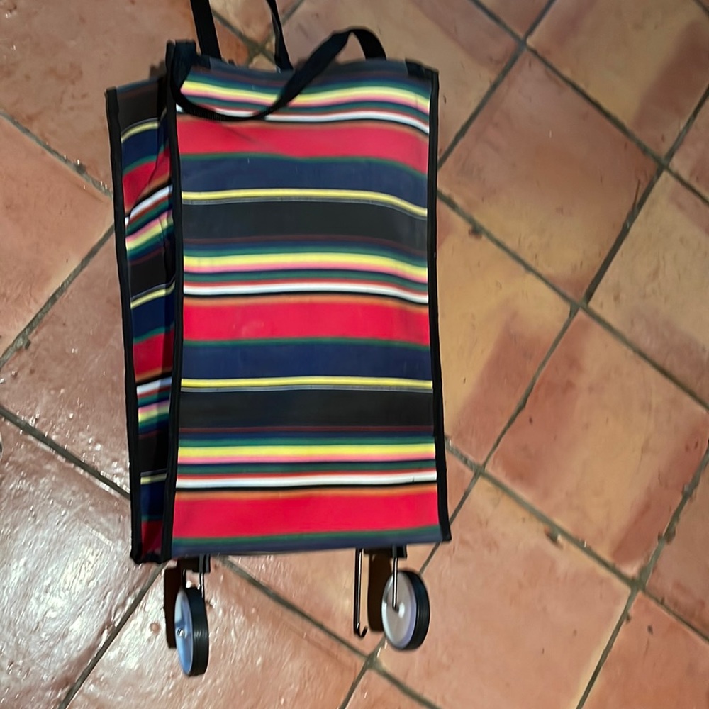 Rolling shopping tote